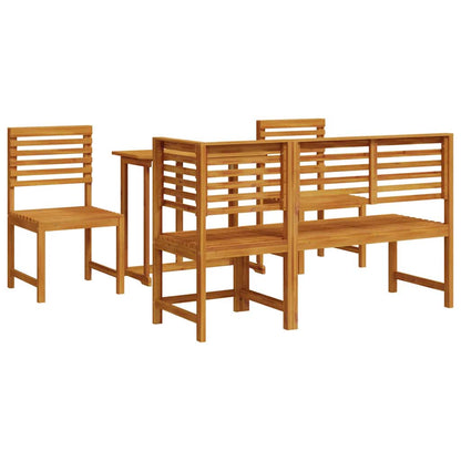 Garten Bistro Set 5 pcs Braun Akazie Massivholz