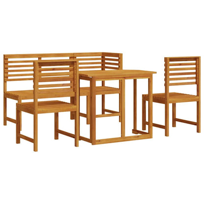 Garten Bistro Set 5 pcs Braun Akazie Massivholz