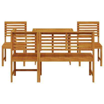 Garten Bistro Set 5 pcs Braun Akazie Massivholz