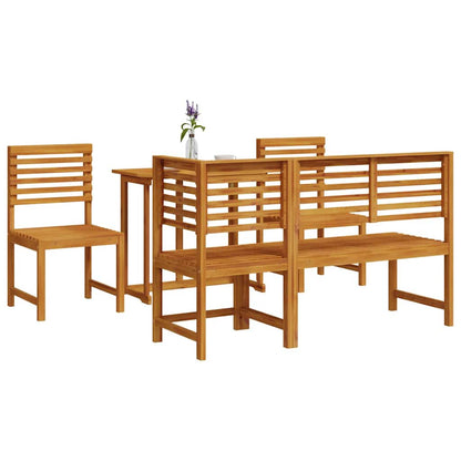Garten Bistro Set 5 pcs Braun Akazie Massivholz