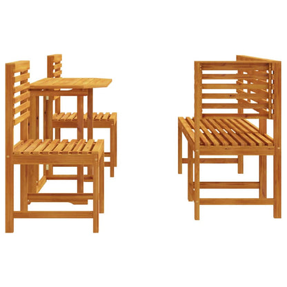 Garten Bistro Set 5 pcs Braun Akazie Massivholz