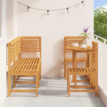 Garten Bistro Set 6 pcs Braun Akazie Massivholz