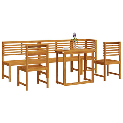 Garten Bistro Set 6 pcs Braun Akazie Massivholz
