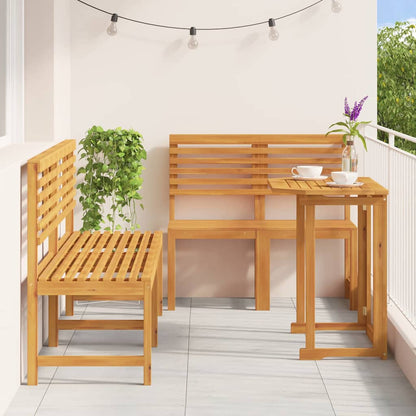 Garten Bistro Set 5 pcs Braun Akazie Massivholz
