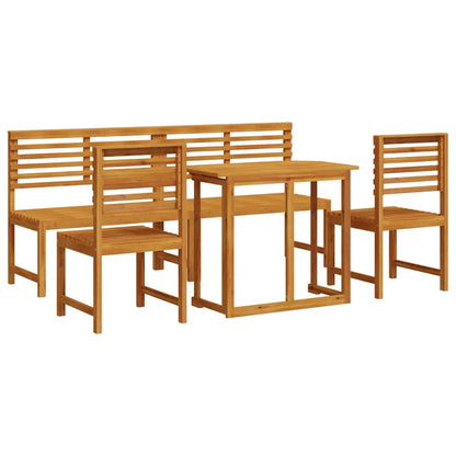 Garten Bistro Set 5 pcs Braun Akazie Massivholz