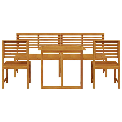 Garten Bistro Set 5 pcs Braun Akazie Massivholz