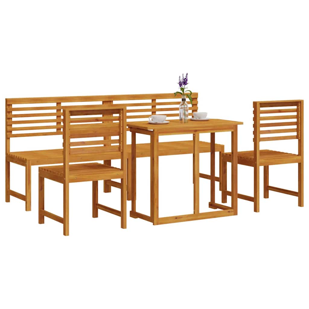 Garten Bistro Set 5 pcs Braun Akazie Massivholz