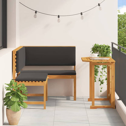 Gartenbänke Set 2 pcs Braun Akazie Massivholz