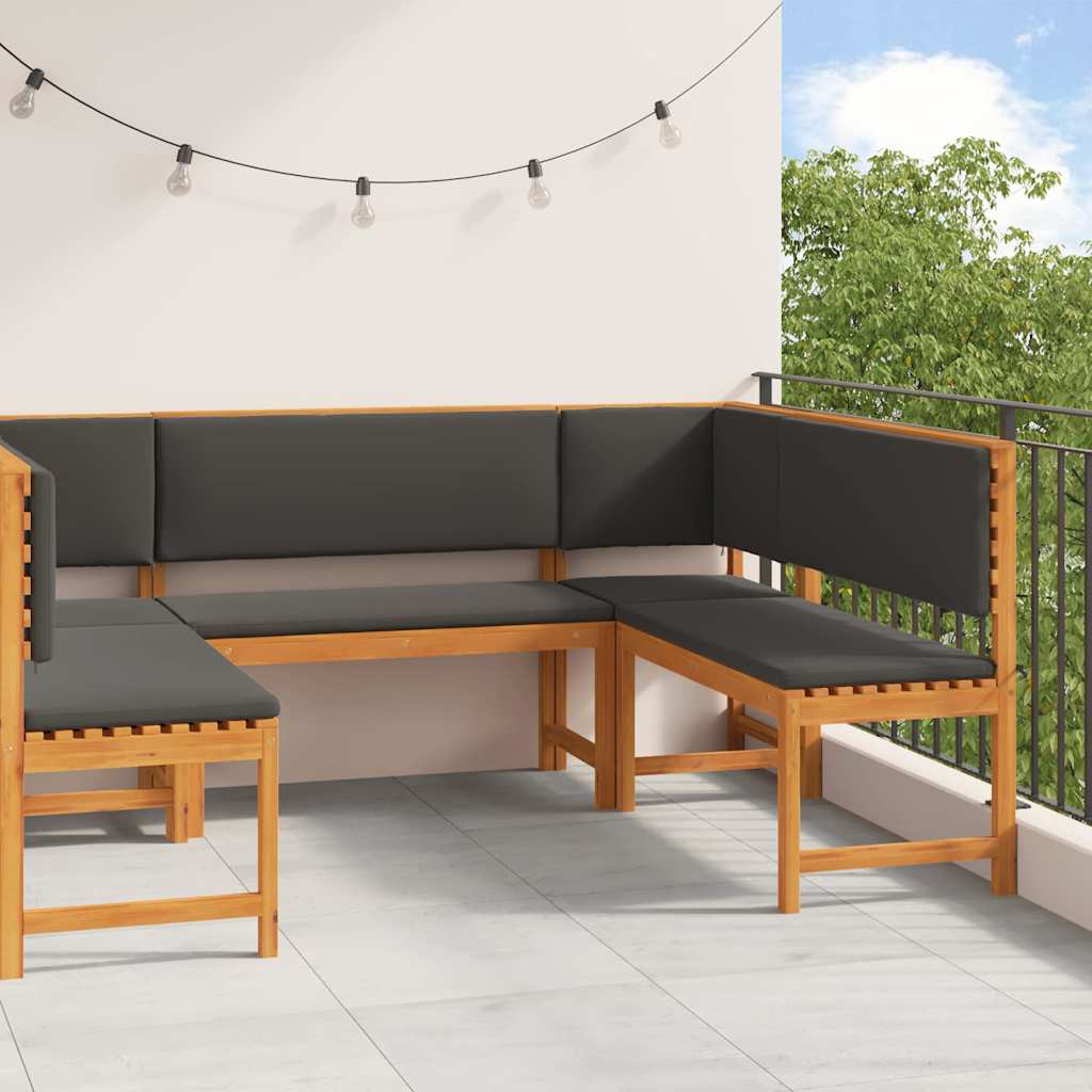 Gartenbänke Set 5 pcs Braun Akazie Massivholz