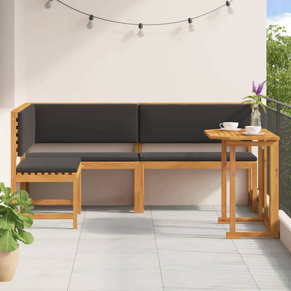 Gartenbänke Set 3 pcs Braun Akazie Massivholz