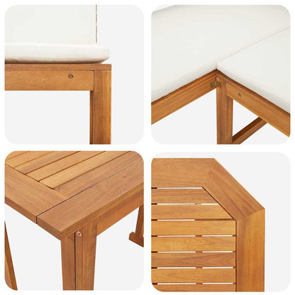 Garten Bistro Set 3 pcs Braun Akazie Massivholz