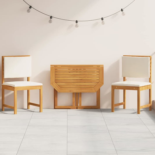 Garten Bistro Set 3 pcs Braun Akazie Massivholz