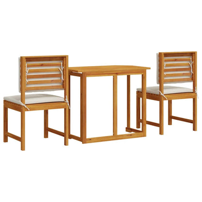 Garten Bistro Set 3 pcs Braun Akazie Massivholz