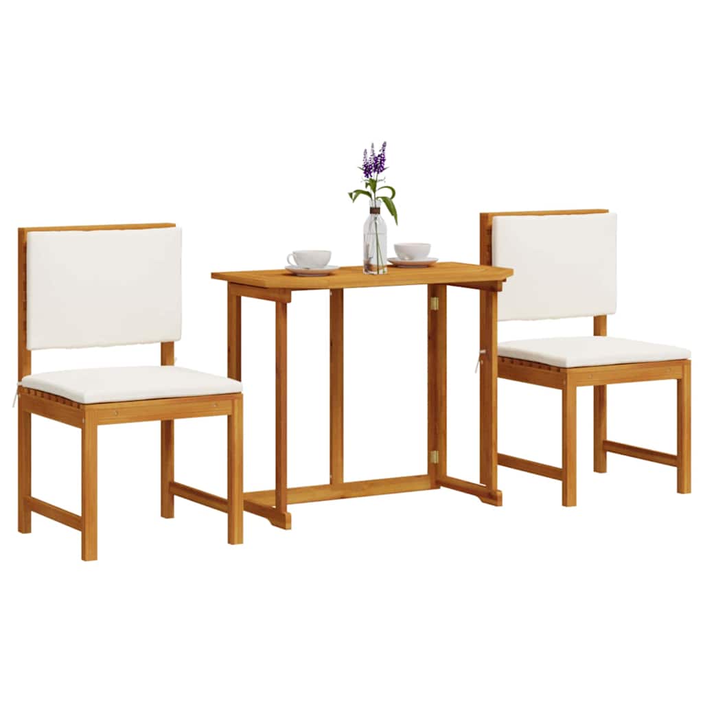 Garten Bistro Set 3 pcs Braun Akazie Massivholz
