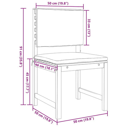 Garten Bistro Set 3 pcs Braun Akazie Massivholz