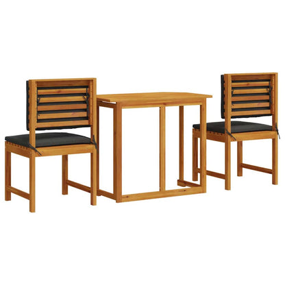 Garten Bistro Set 3 pcs Braun Akazie Massivholz