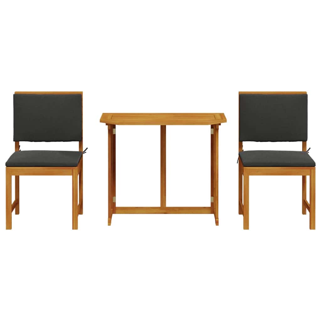 Garten Bistro Set 3 pcs Braun Akazie Massivholz