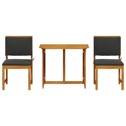 Garten Bistro Set 3 pcs Braun Akazie Massivholz