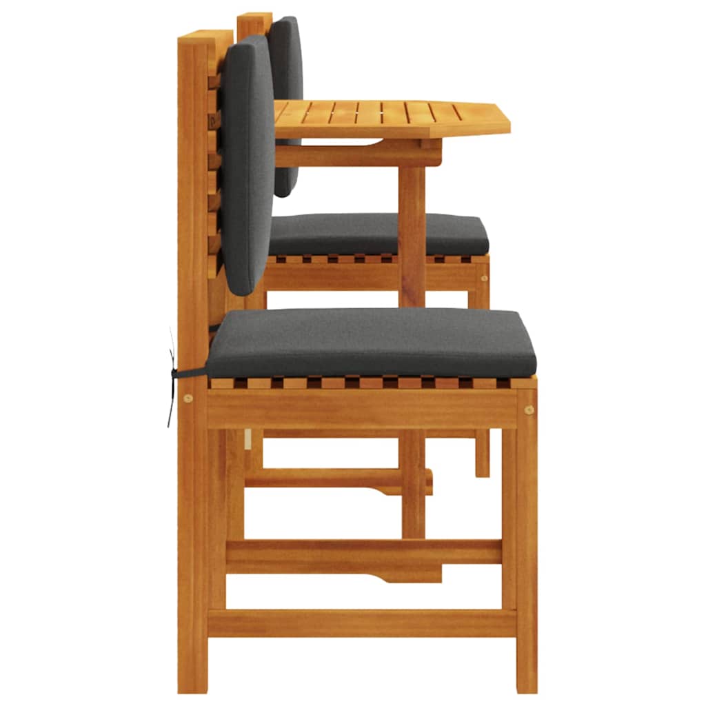 Garten Bistro Set 3 pcs Braun Akazie Massivholz