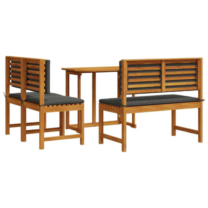 Garten Bistro Set 3 pcs Braun Akazie Massivholz