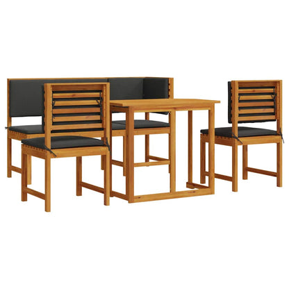 Garten Bistro Set 4 pcs Braun Akazie Massivholz