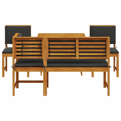 Garten Bistro Set 4 pcs Braun Akazie Massivholz