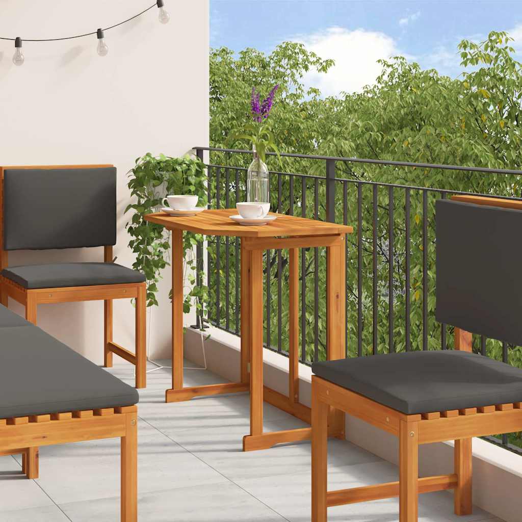 Garten Bistro Set 6 pcs Braun Akazie Massivholz