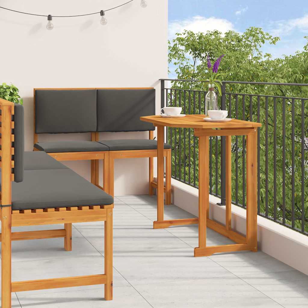 Garten Bistro Set 5 pcs Braun Akazie Massivholz