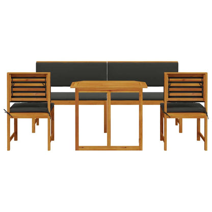 Garten Bistro Set 5 pcs Braun Akazie Massivholz