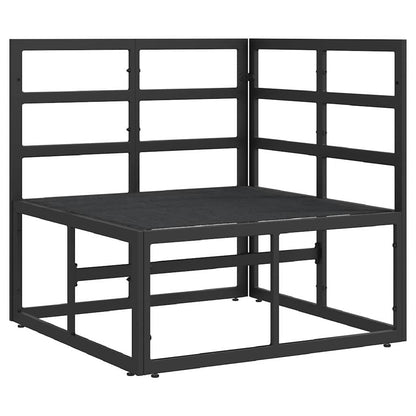 Gartenmöbel mit Kissen mit Kissen Schwarz Aluminium