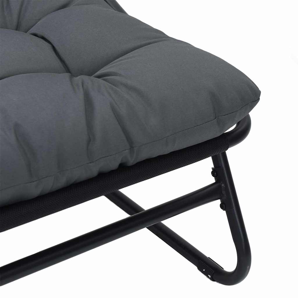 Gartenmöbel mit Kissen 3 pcs Schwarz 110 x 81 x 71cm Metall