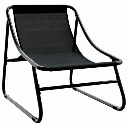 Gartenmöbel mit Kissen 3 pcs Schwarz 110 x 81 x 71cm Metall
