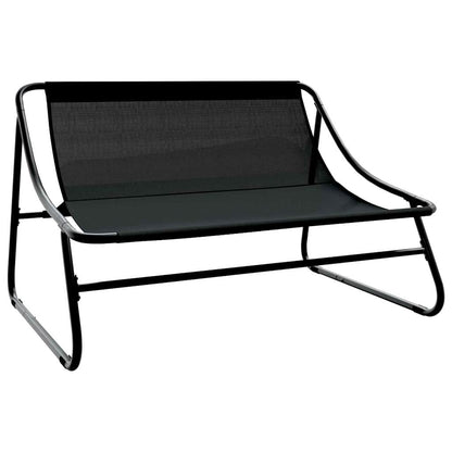 Gartenmöbel mit Kissen 3 pcs Schwarz 110 x 81 x 71cm Metall