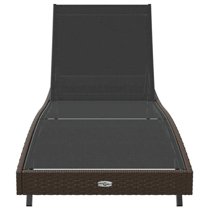 Liegestuhl 1-Person 70 x 197 x 82 cm Poly Rattan, Metall