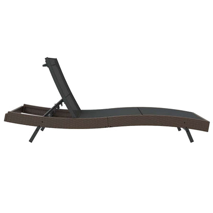 Liegestuhl 1-Person 70 x 197 x 82 cm Poly Rattan, Metall