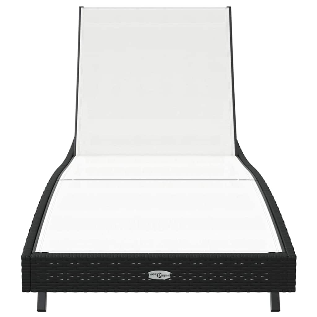Liegestuhl 1-Person Schwarz und Weiß 70 x 197 x 82 cm