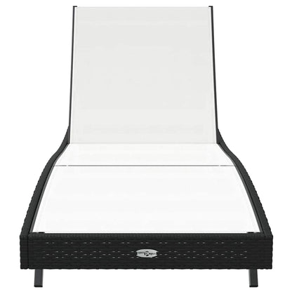 Liegestuhl 1-Person Schwarz und Weiß 70 x 197 x 82 cm