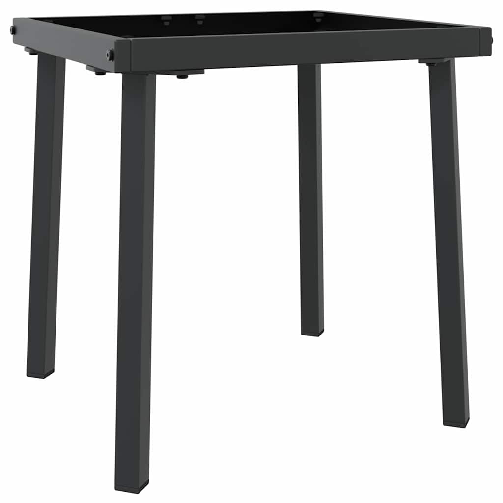 Sonnenliege mit Tisch 2 pcs Schwarz 40 x 40 x 40,5 cm