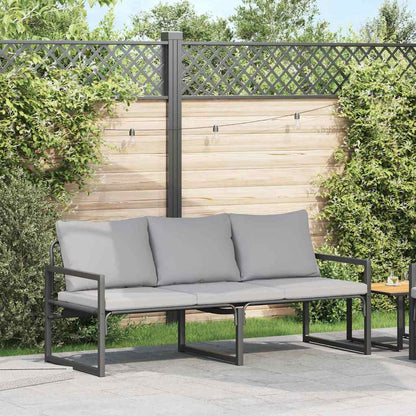 Gartenbank Schwarz 180 x 72,5 x 71 cm Stahl