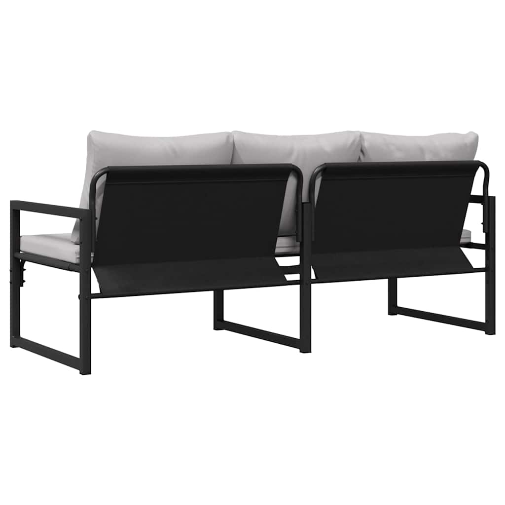 Gartenbank Schwarz 180 x 72,5 x 71 cm Stahl