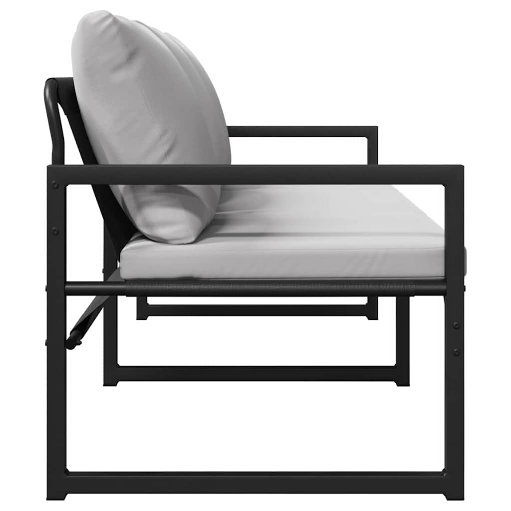 Gartenbank Schwarz 180 x 72,5 x 71 cm Stahl