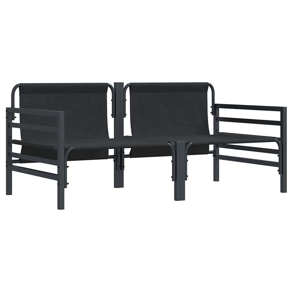 Gartenmöbel mit Kissen mit Kissen 2 pcs Anthrazit Stahl