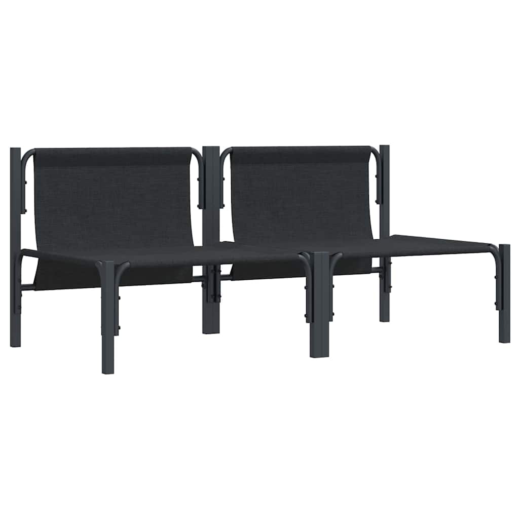 Gartenmöbel mit Kissen mit Kissen 2 pcs Anthrazit Stahl