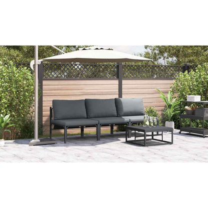 Gartenmöbel mit Kissen mit Kissen 3 pcs Anthrazit Stahl