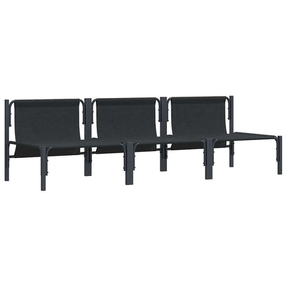 Gartenmöbel mit Kissen mit Kissen 3 pcs Anthrazit Stahl