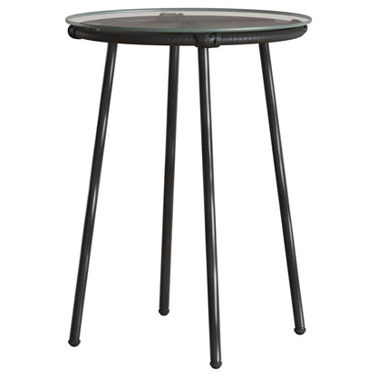 Garten Essgruppe 3 pcs Schwarz und Anthrazit