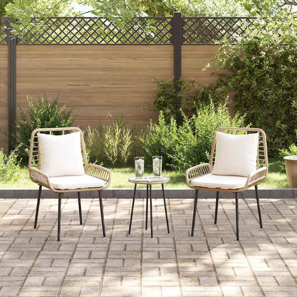 Garten Essgruppe 3 pcs Braun und Schwarz und Creme