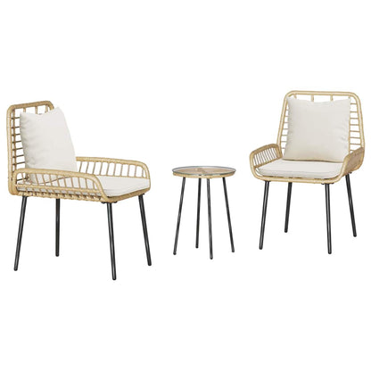 Garten Essgruppe 3 pcs Braun und Schwarz und Creme