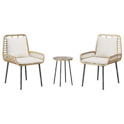 Garten Essgruppe 3 pcs Braun und Schwarz und Creme