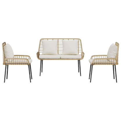 Garten Essgruppe 3 pcs Braun und Schwarz und Creme